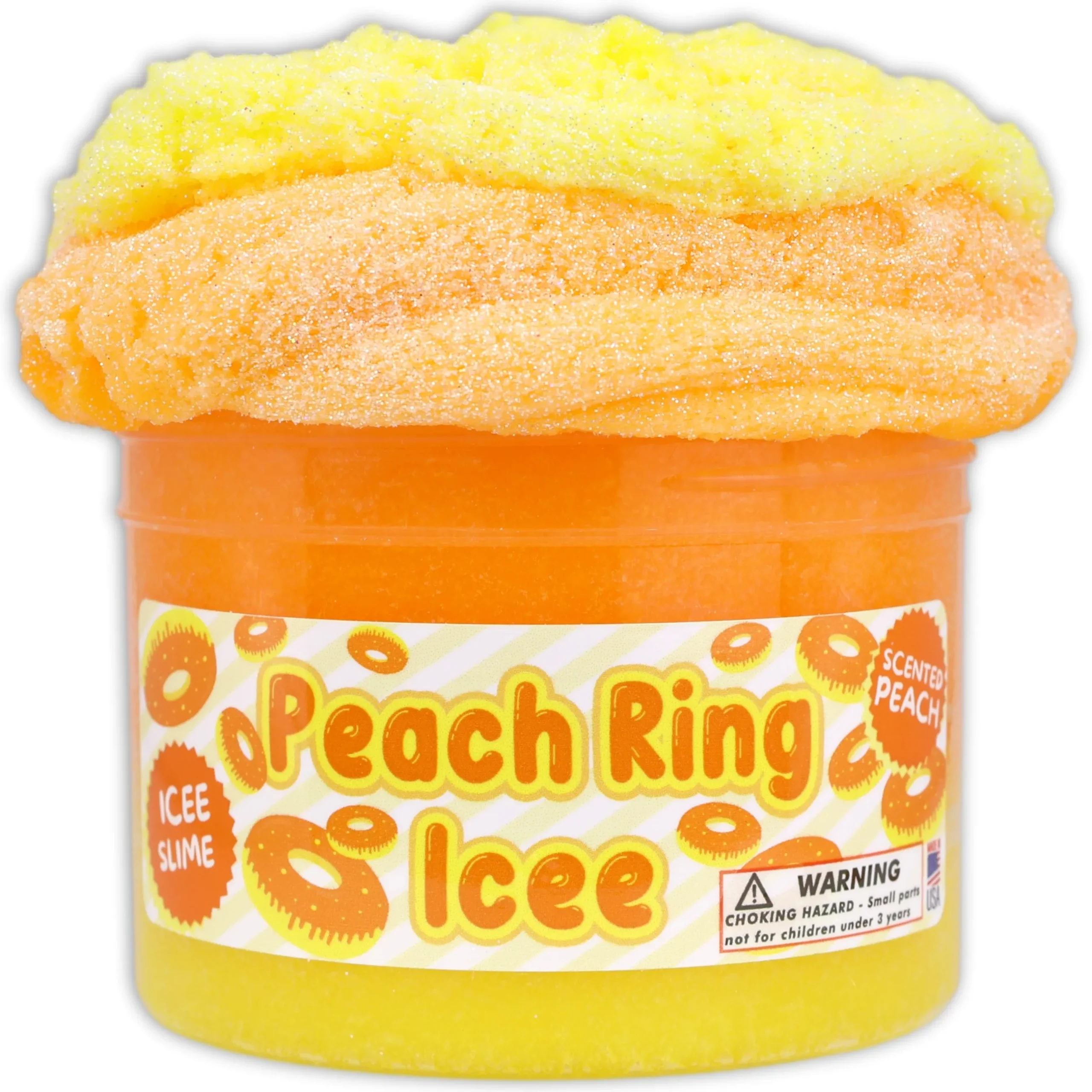 Clear Base Slime|Icee Slime>Dope Slime Peach Ring Icee