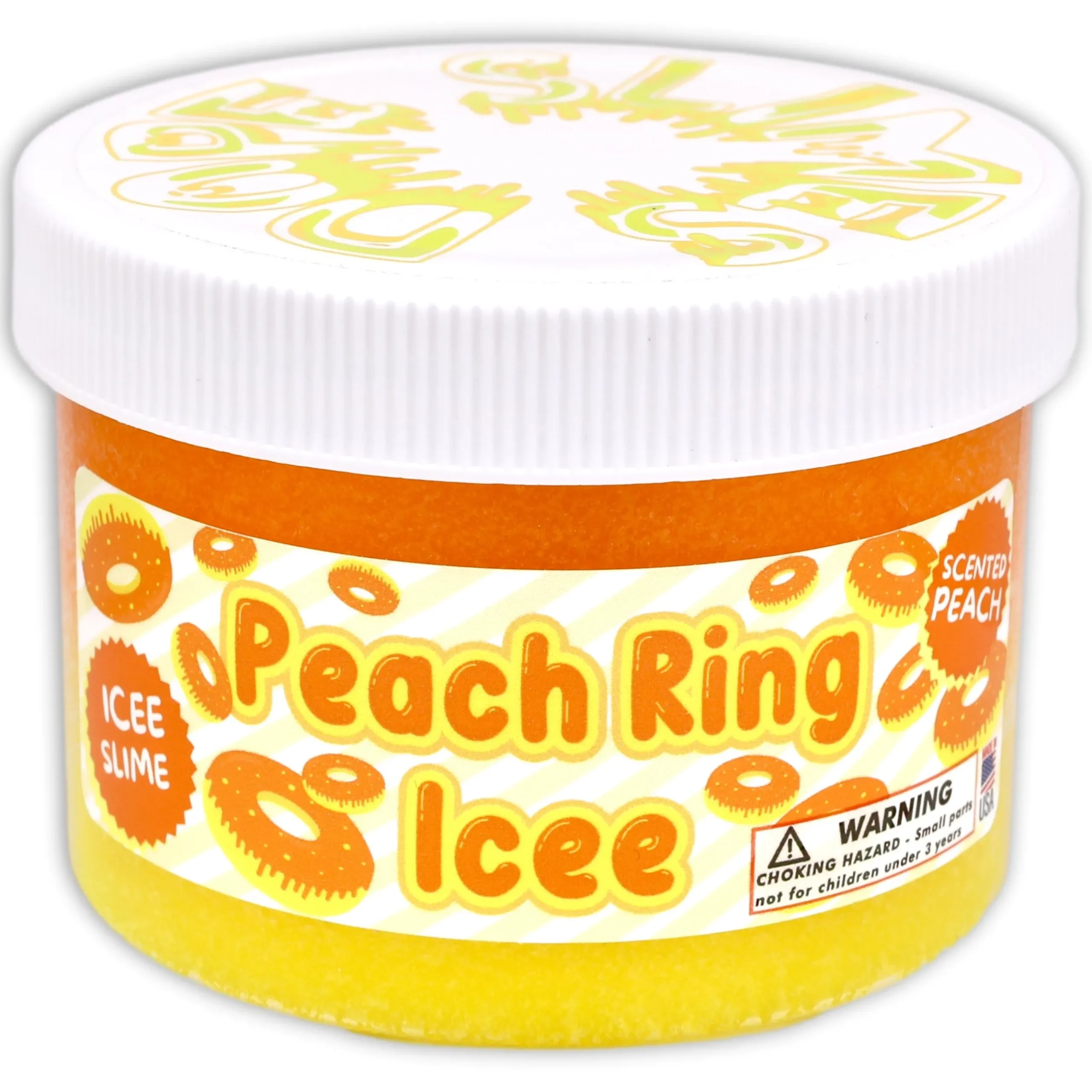 Clear Base Slime|Icee Slime>Dope Slime Peach Ring Icee