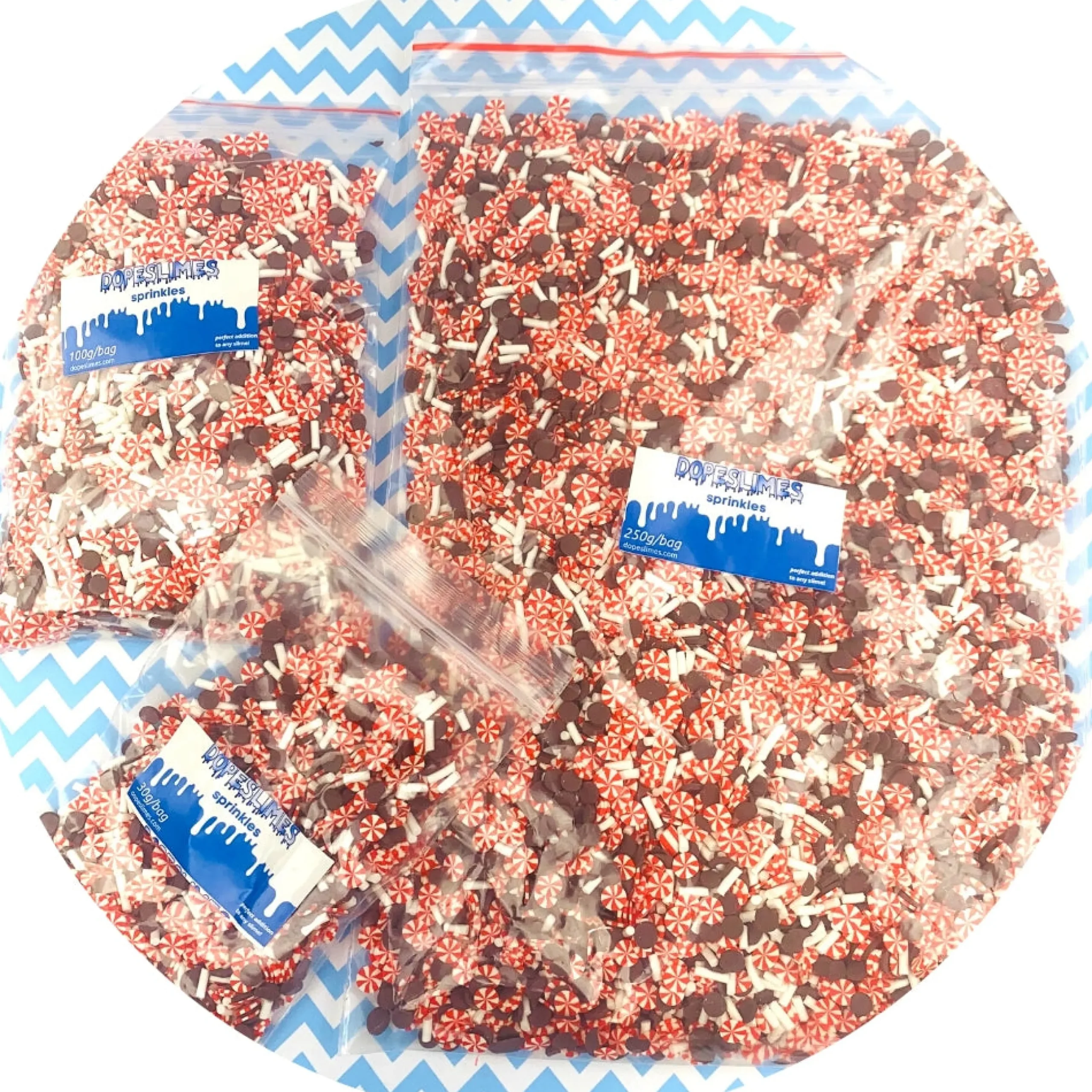 Slime Sprinkles>Dope Slime Peppermint Bark Sprinkle Mix