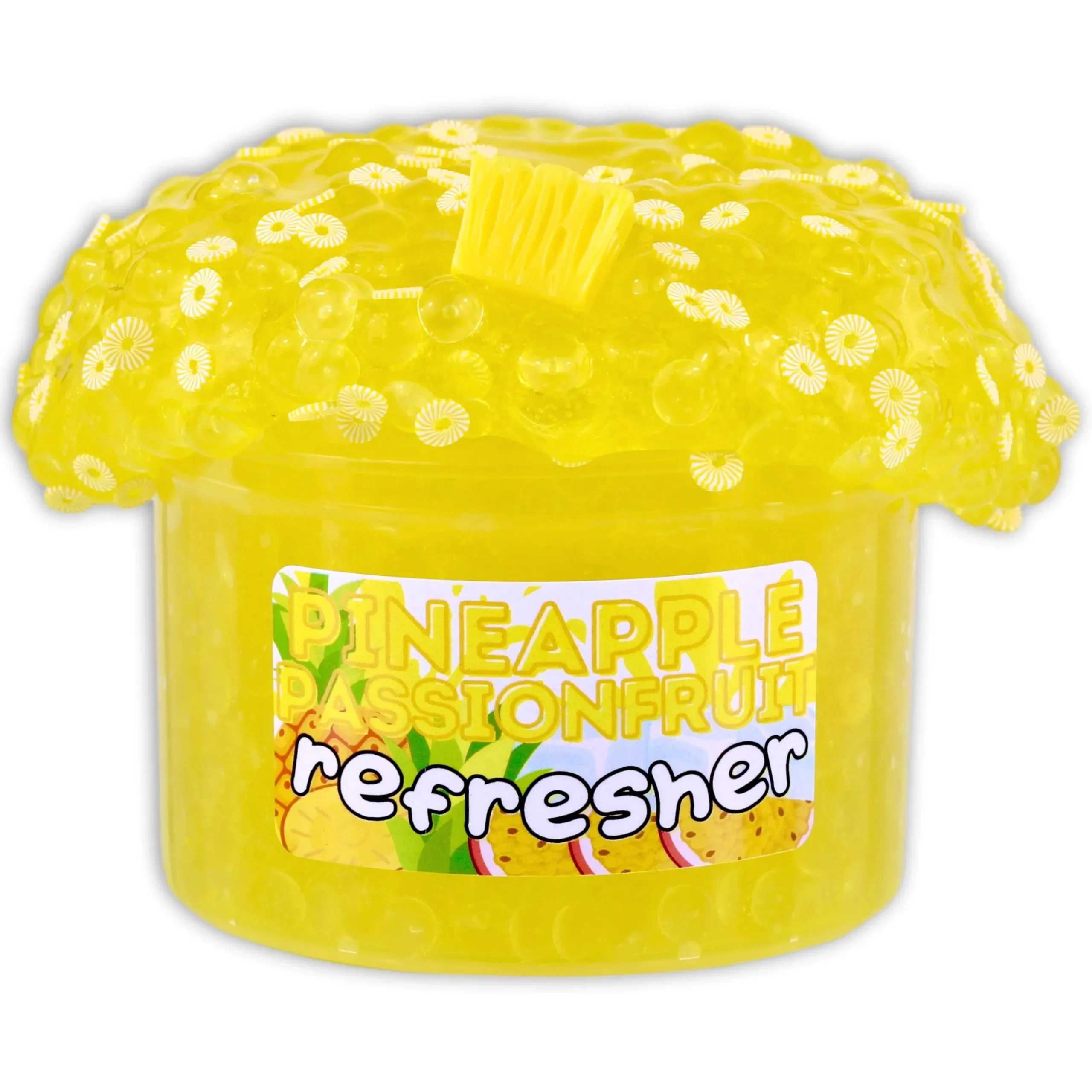 Clear Base Slime|Beaded Slime>Dope Slime Pineapple Passionfruit Refresher