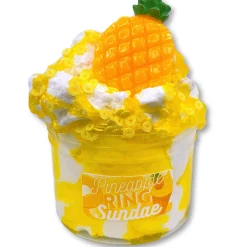 Unique Textured Slime|Ice-Cream Slimes>Dope Slime Pineapple Ring Sundae