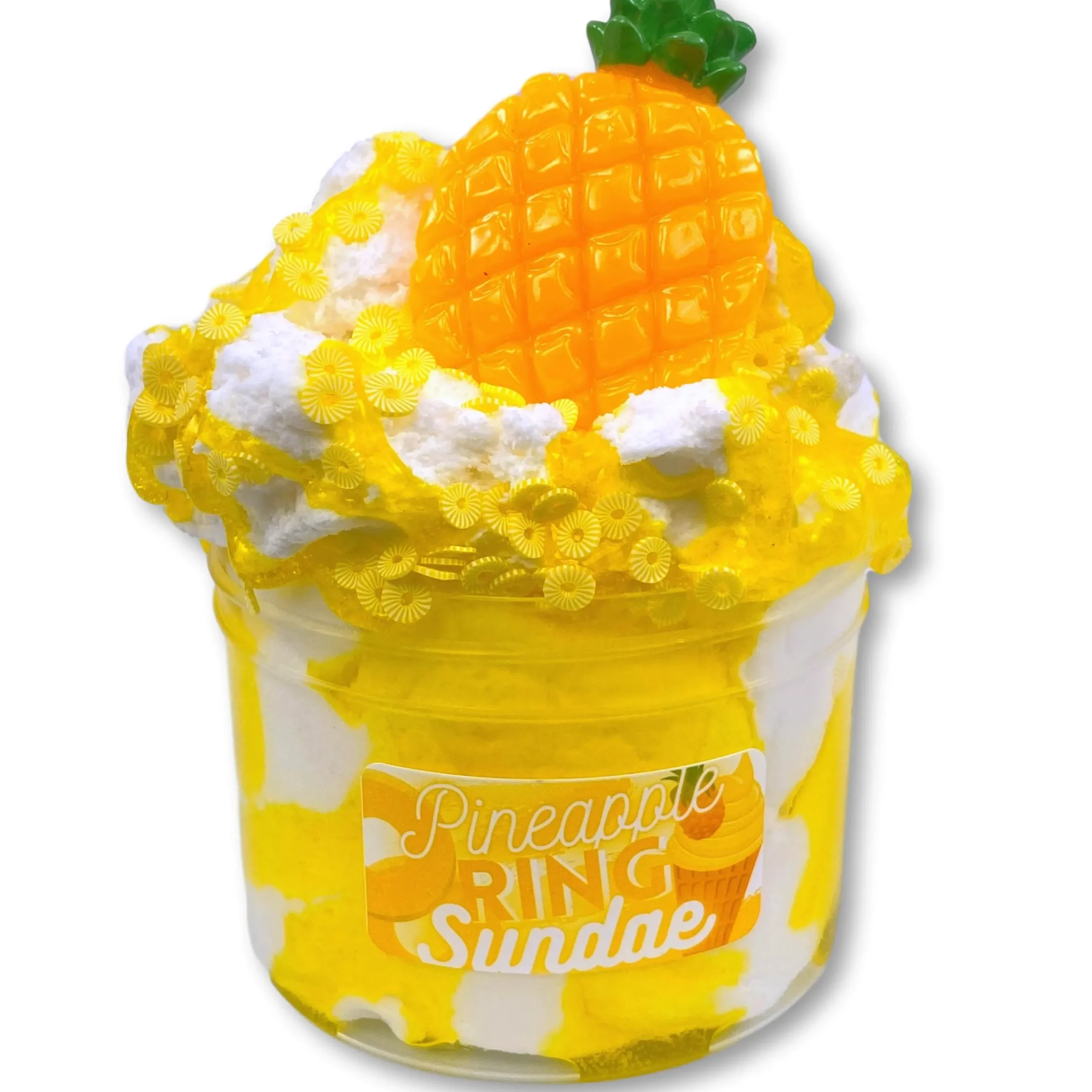 Unique Textured Slime|Ice-Cream Slimes>Dope Slime Pineapple Ring Sundae