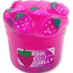 Clear Base Slime|Jelly Slime>Dope Slime Pink Strawberry Jelly