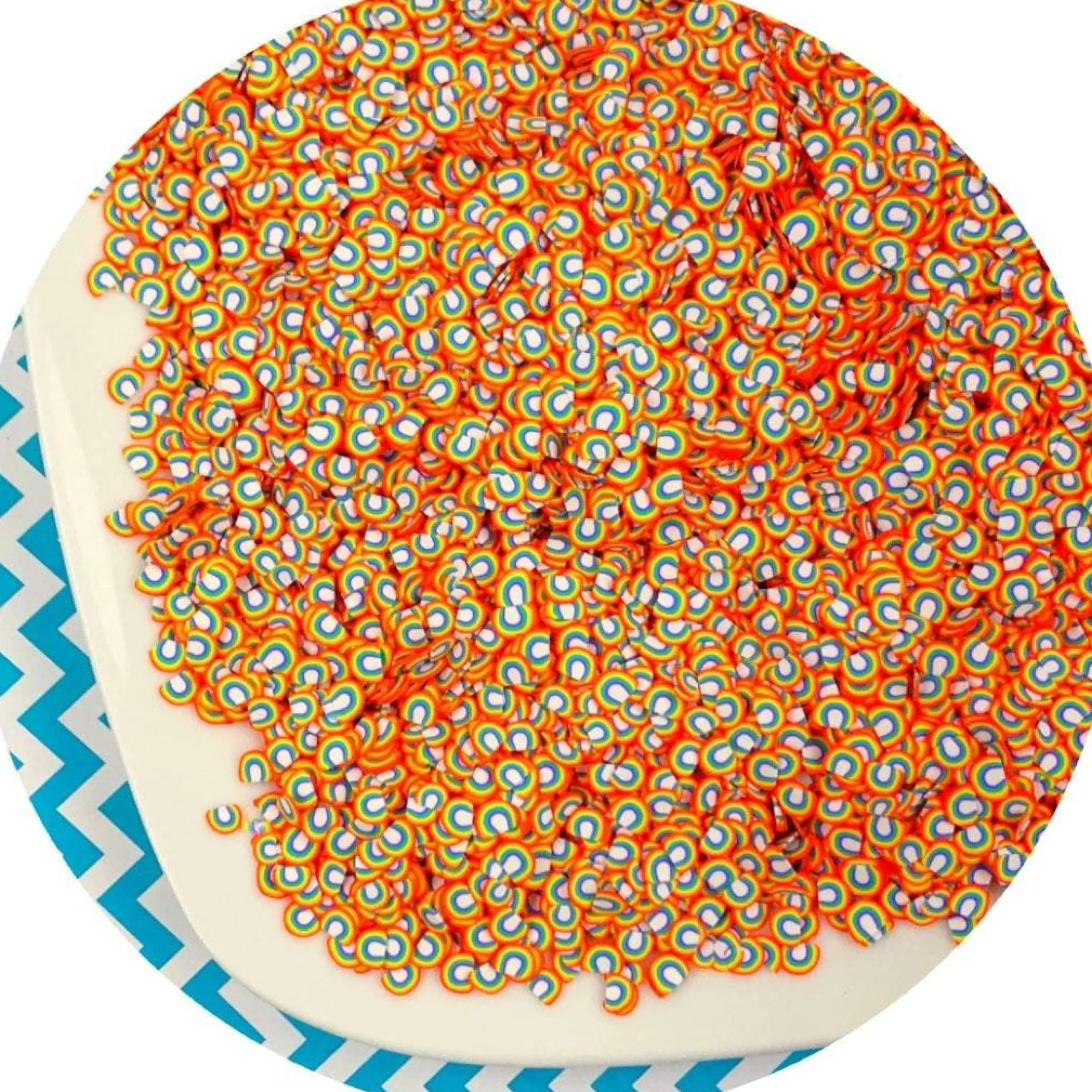 Slime Fimo Slices>Dope Slime Rainbow Fimo Slices