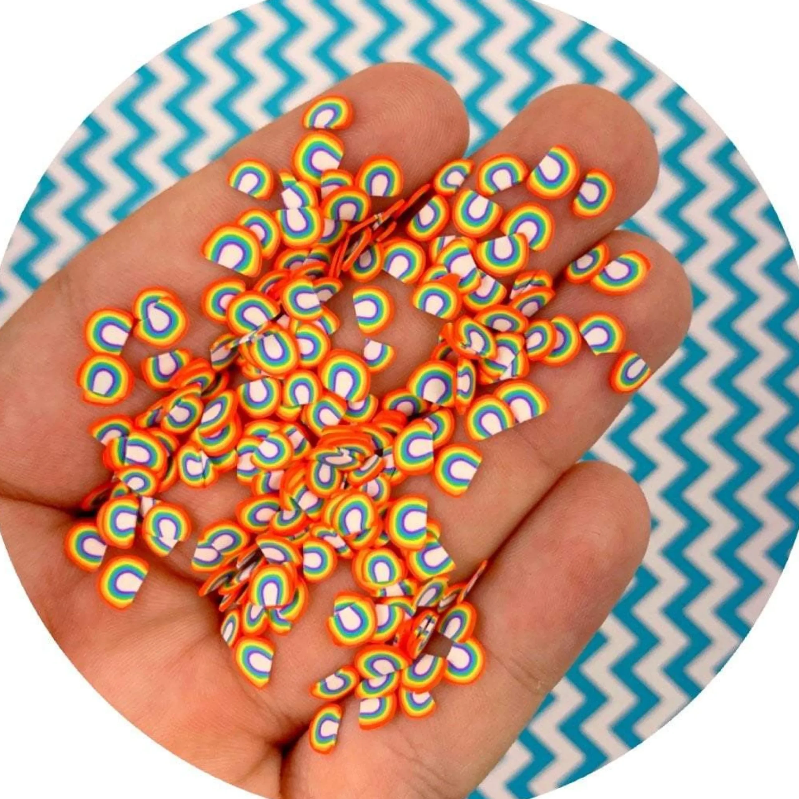 Slime Fimo Slices>Dope Slime Rainbow Fimo Slices