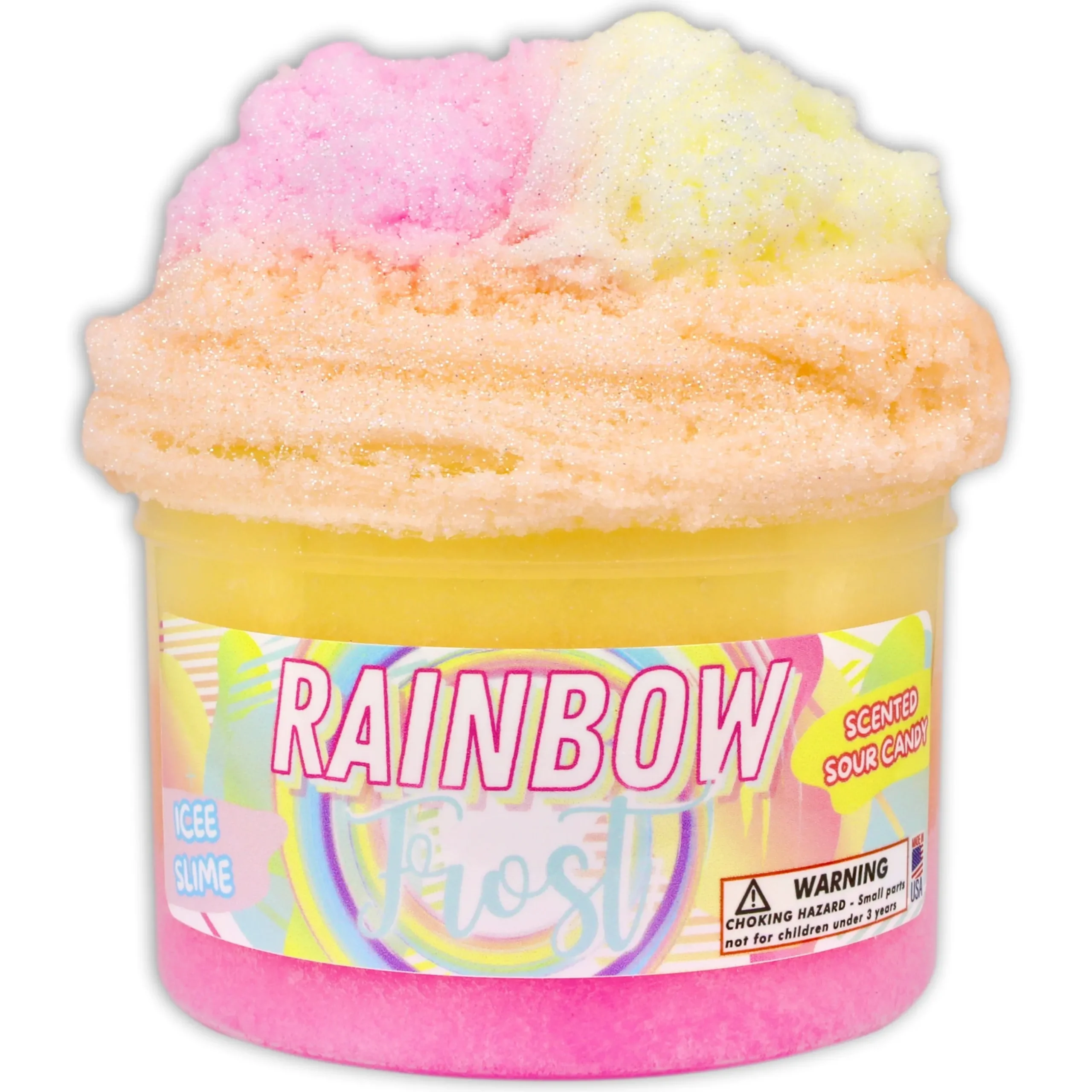 Clear Base Slime|Icee Slime>Dope Slime Rainbow Frost