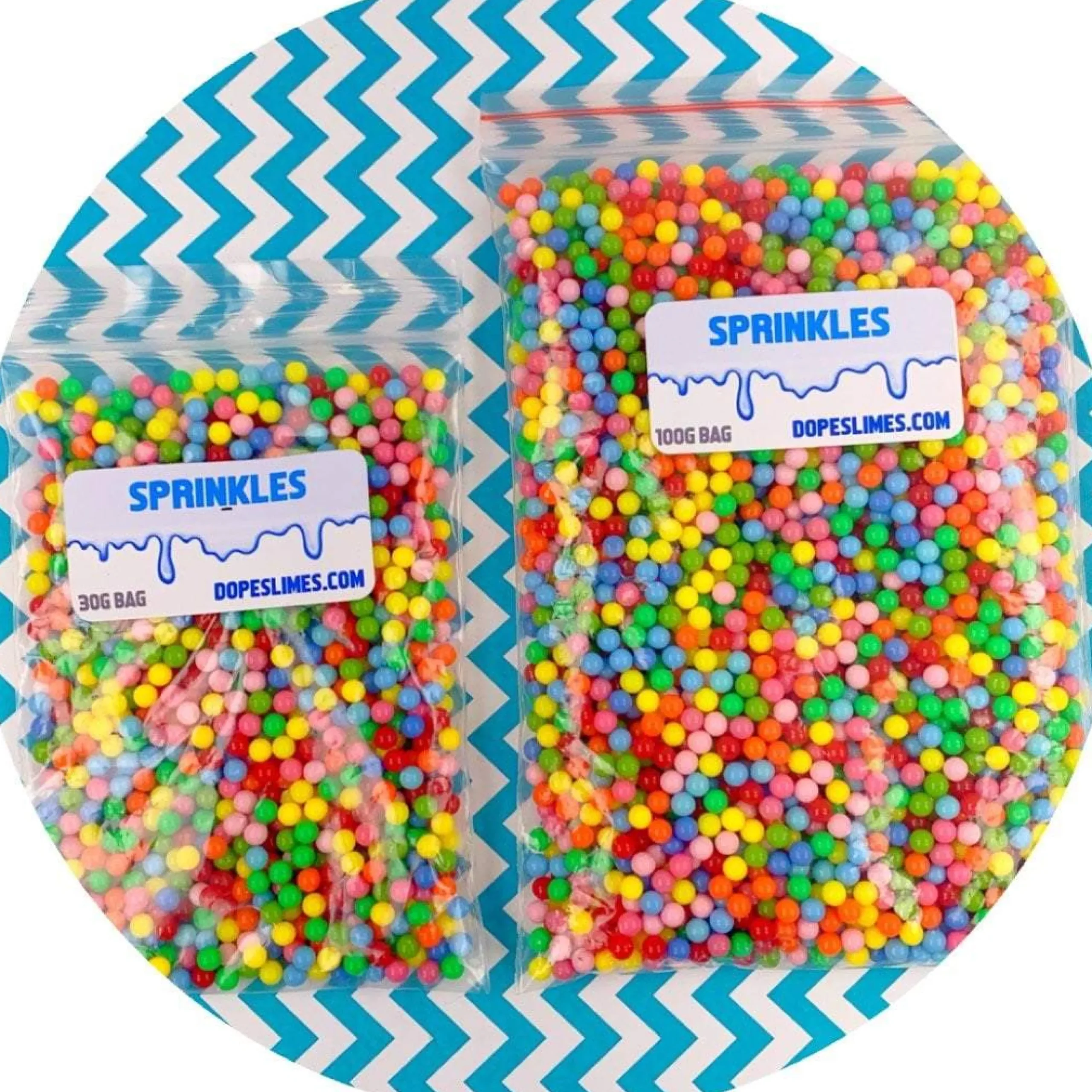 Slime Fimo Slices|Slime Sprinkles>Dope Slime Rainbow Pearl Sprinkles