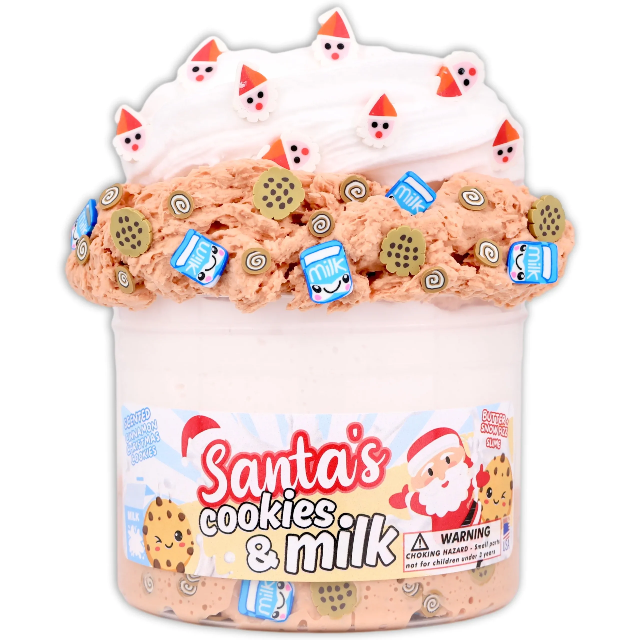 Christmas Slimes|Butter Slime>Dope Slime Santa's Cookies & Milk