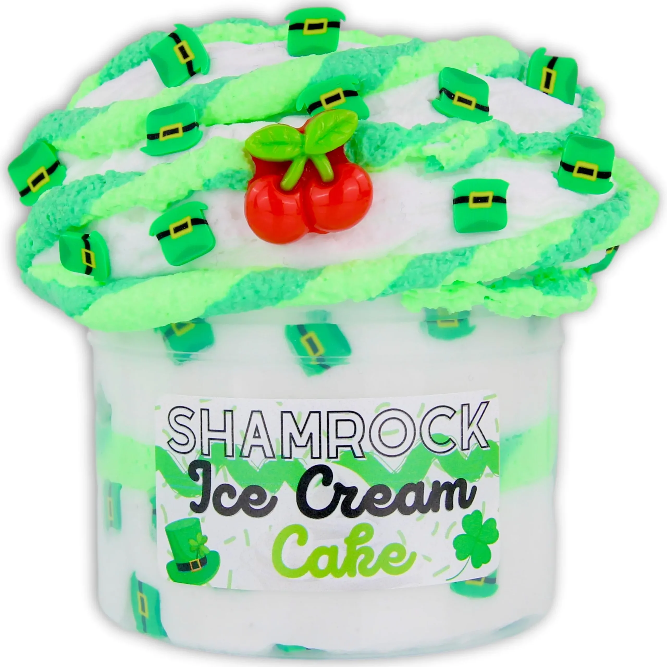Ice-Cream Slimes|Unique Textured Slime>Dope Slime Shamrock Ice-Cream Cake
