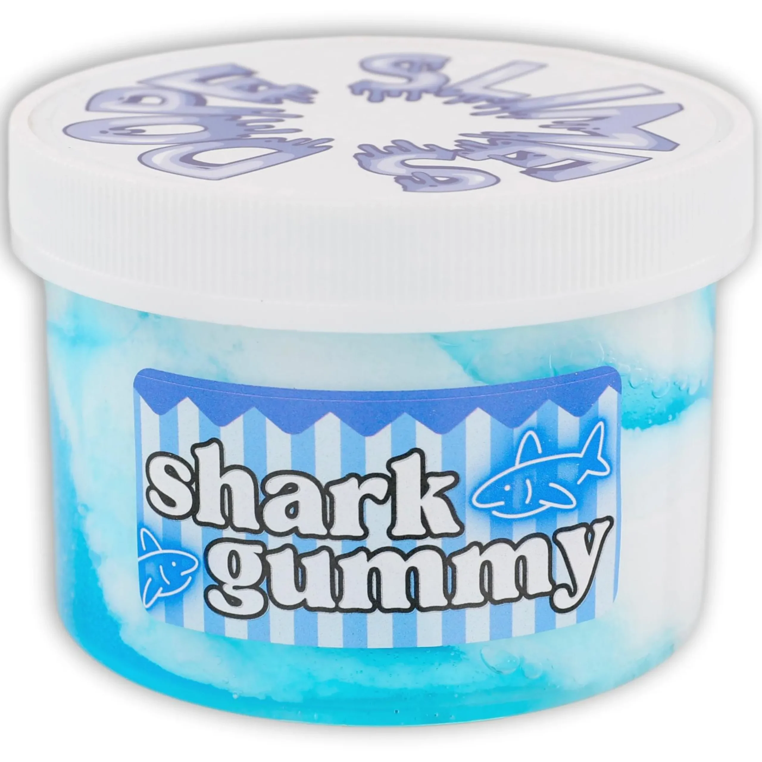 Clear Base Slime|Ice-Cream Slimes>Dope Slime Shark Gummy
