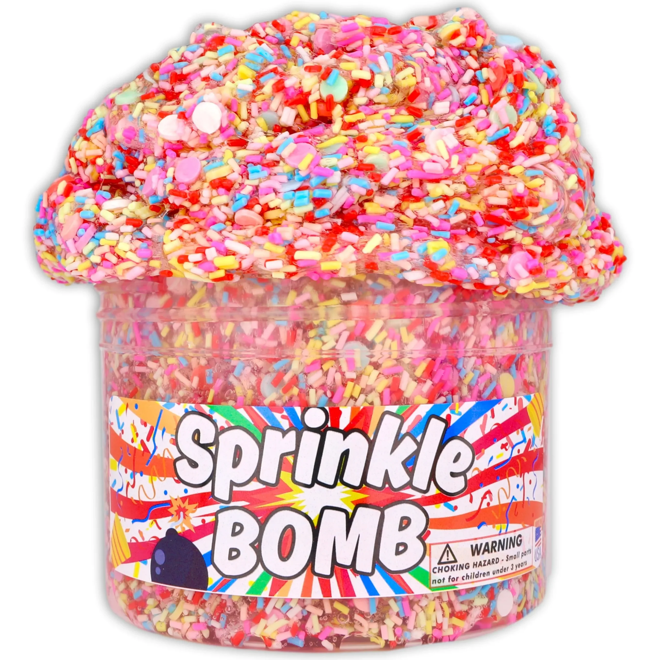 Clear Base Slime|Unique Textured Slime>Dope Slime Sprinkle Bomb