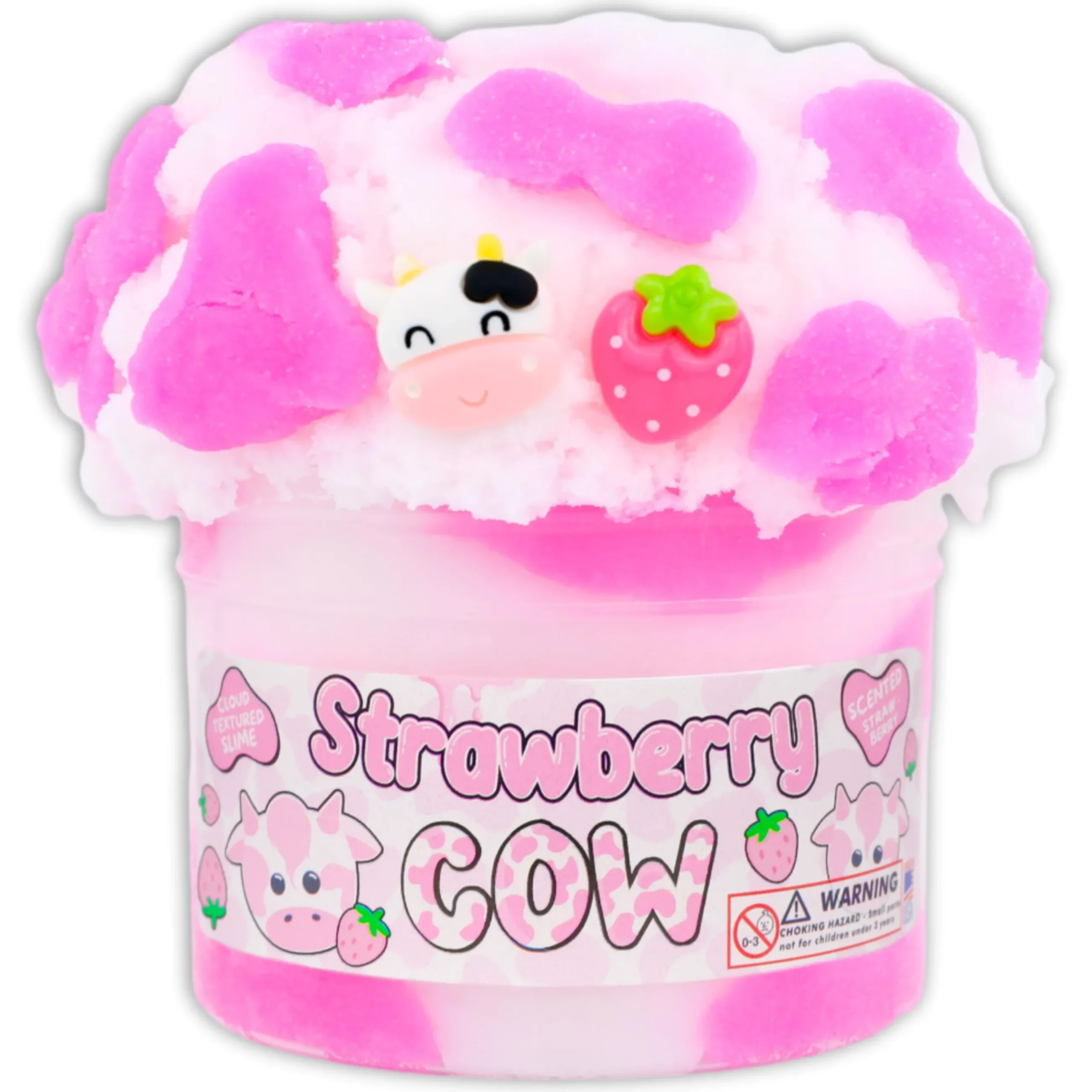 Cloud Slime|Unique Textured Slime>Dope Slime Strawberry Cow