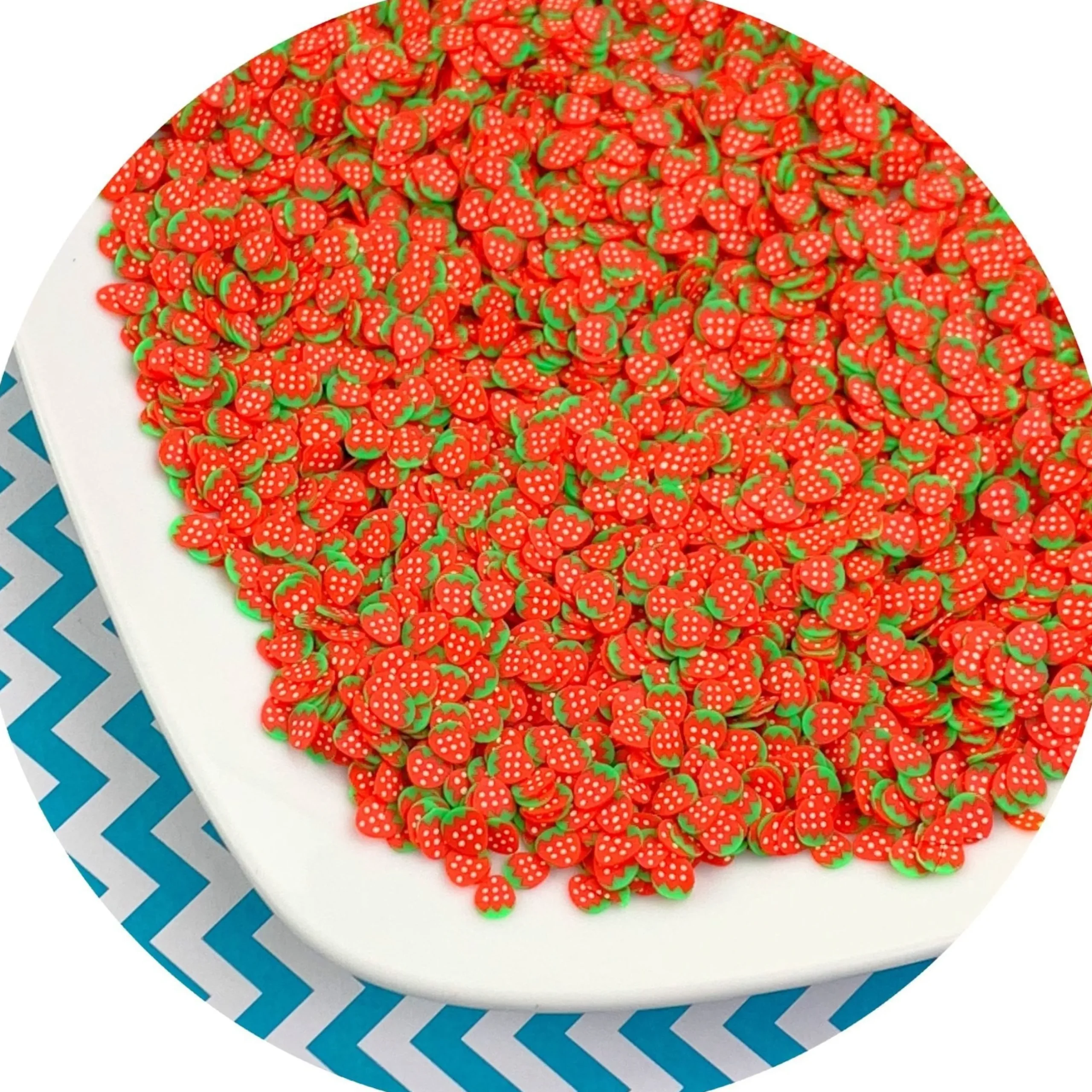 Slime Fimo Slices>Dope Slime Strawberry Fimo Slices