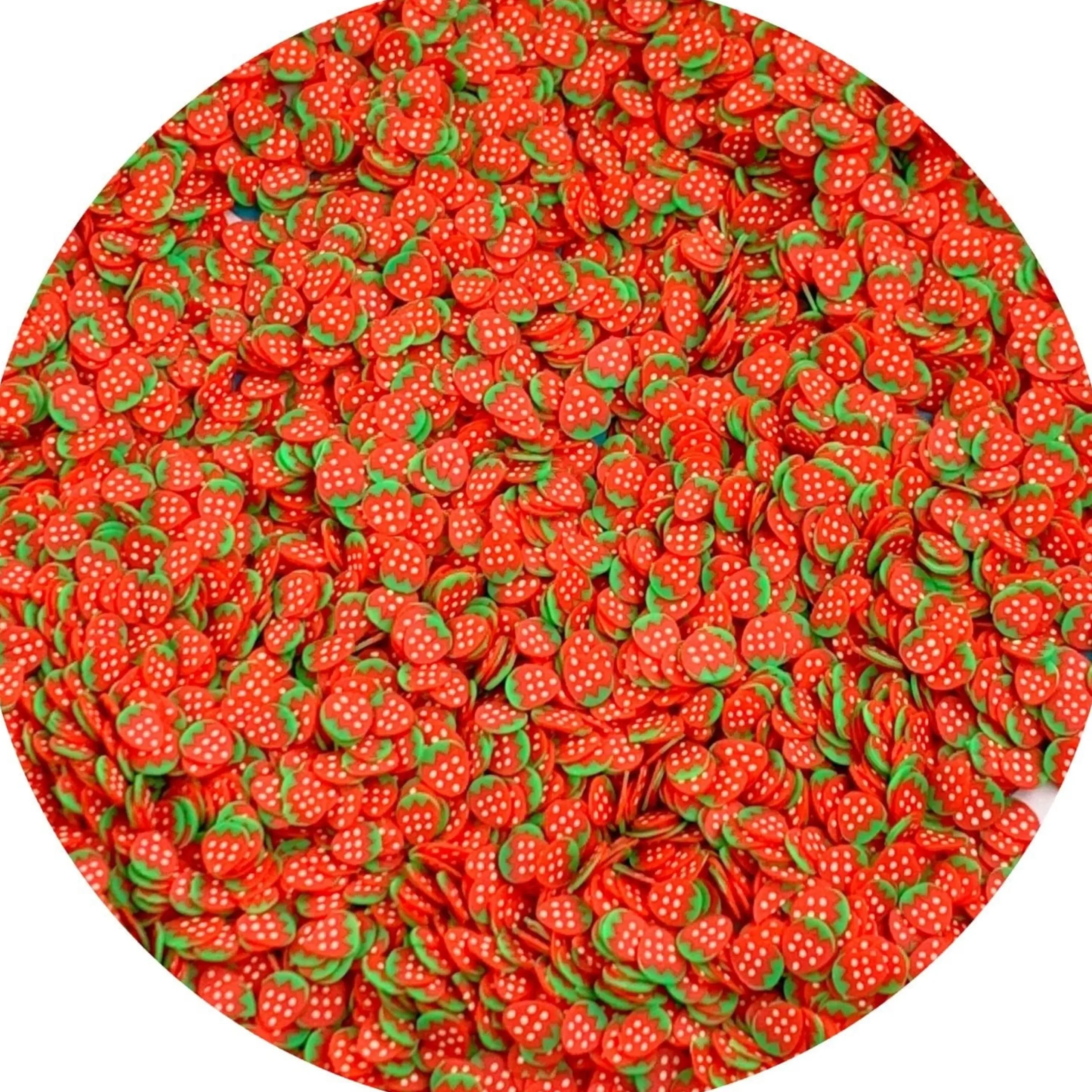 Slime Fimo Slices>Dope Slime Strawberry Fimo Slices