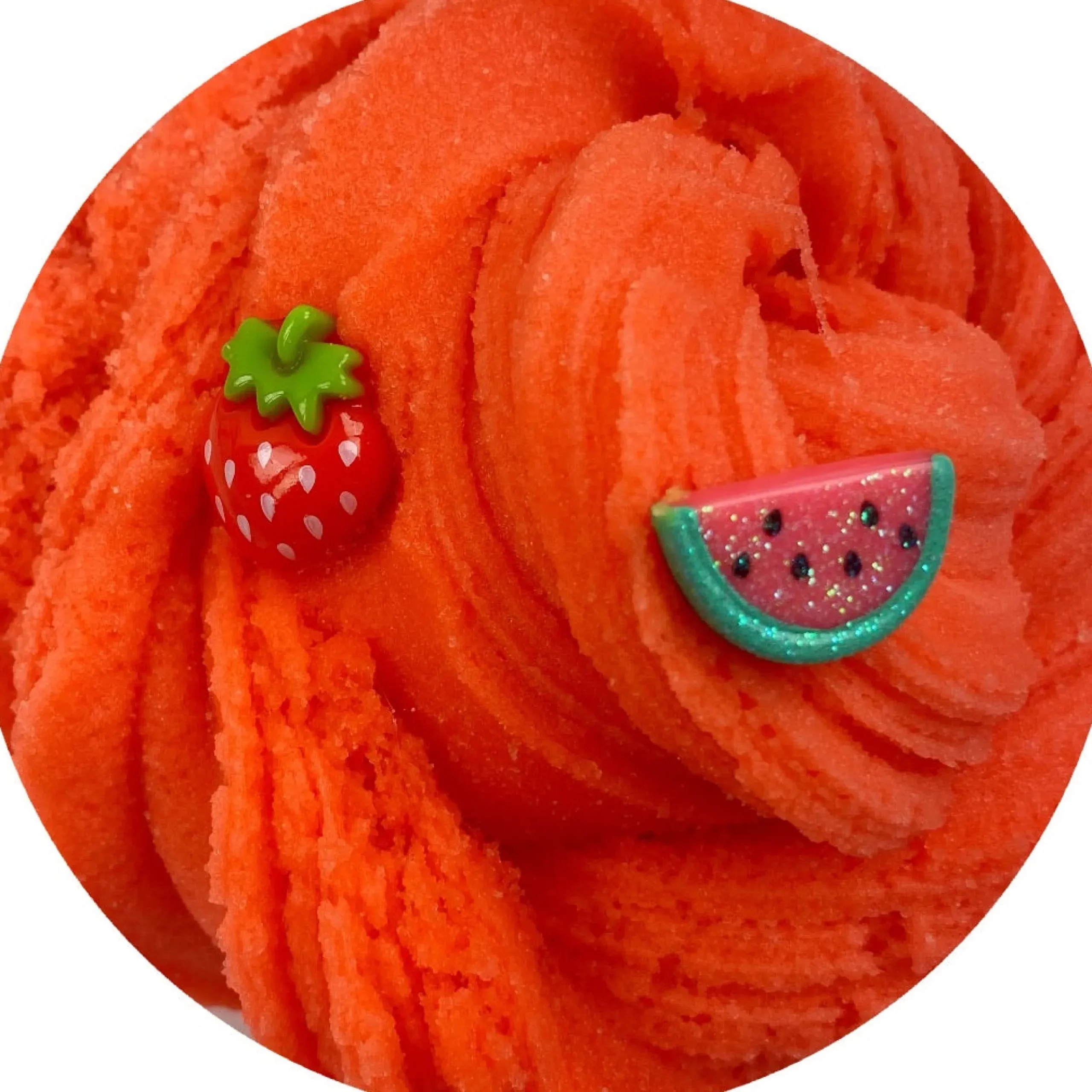 Clear Base Slime|Unique Textured Slime>Dope Slime Strawberry Melonade