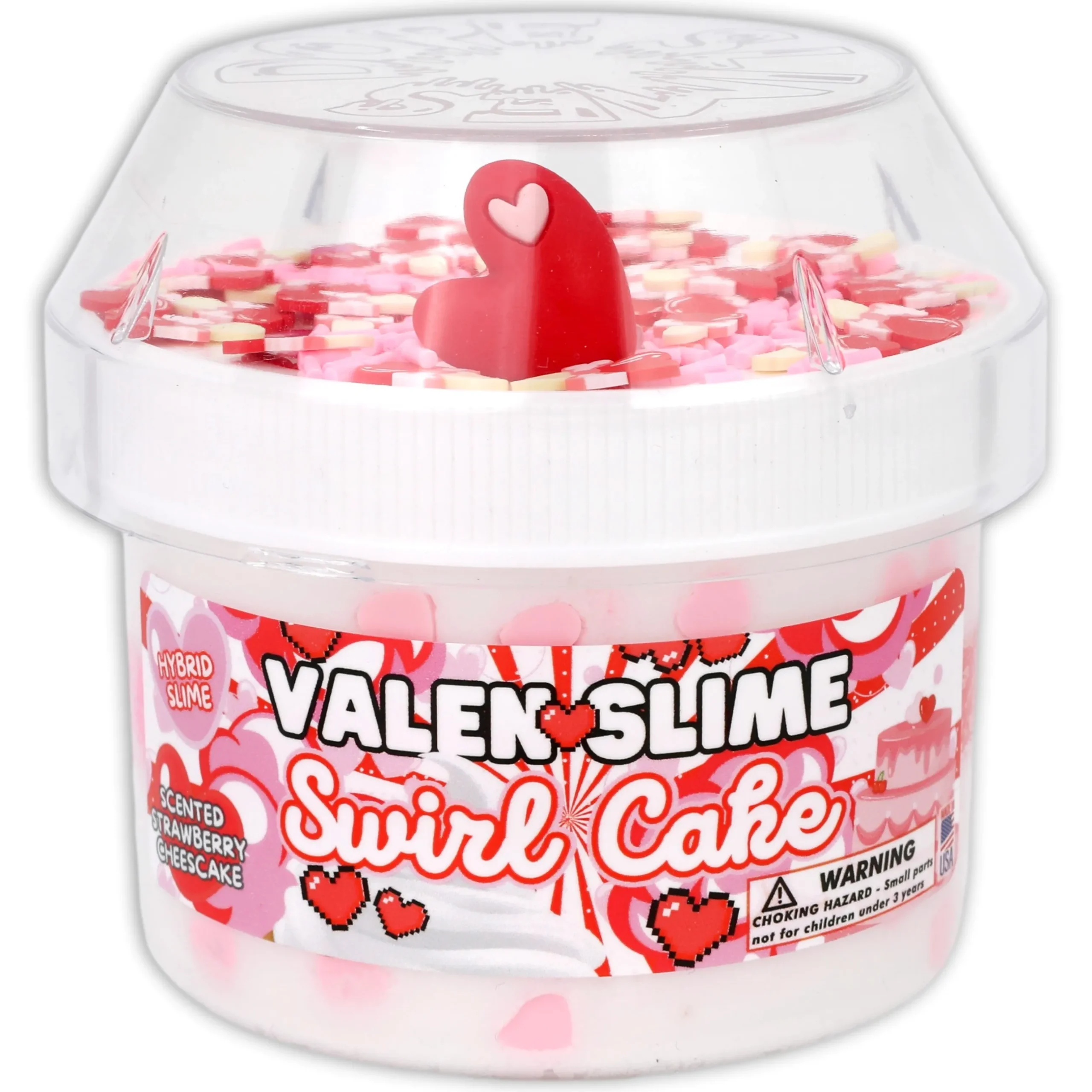 Ice-Cream Slimes|Unique Textured Slime>Dope Slime Valenslime Swirl Cake
