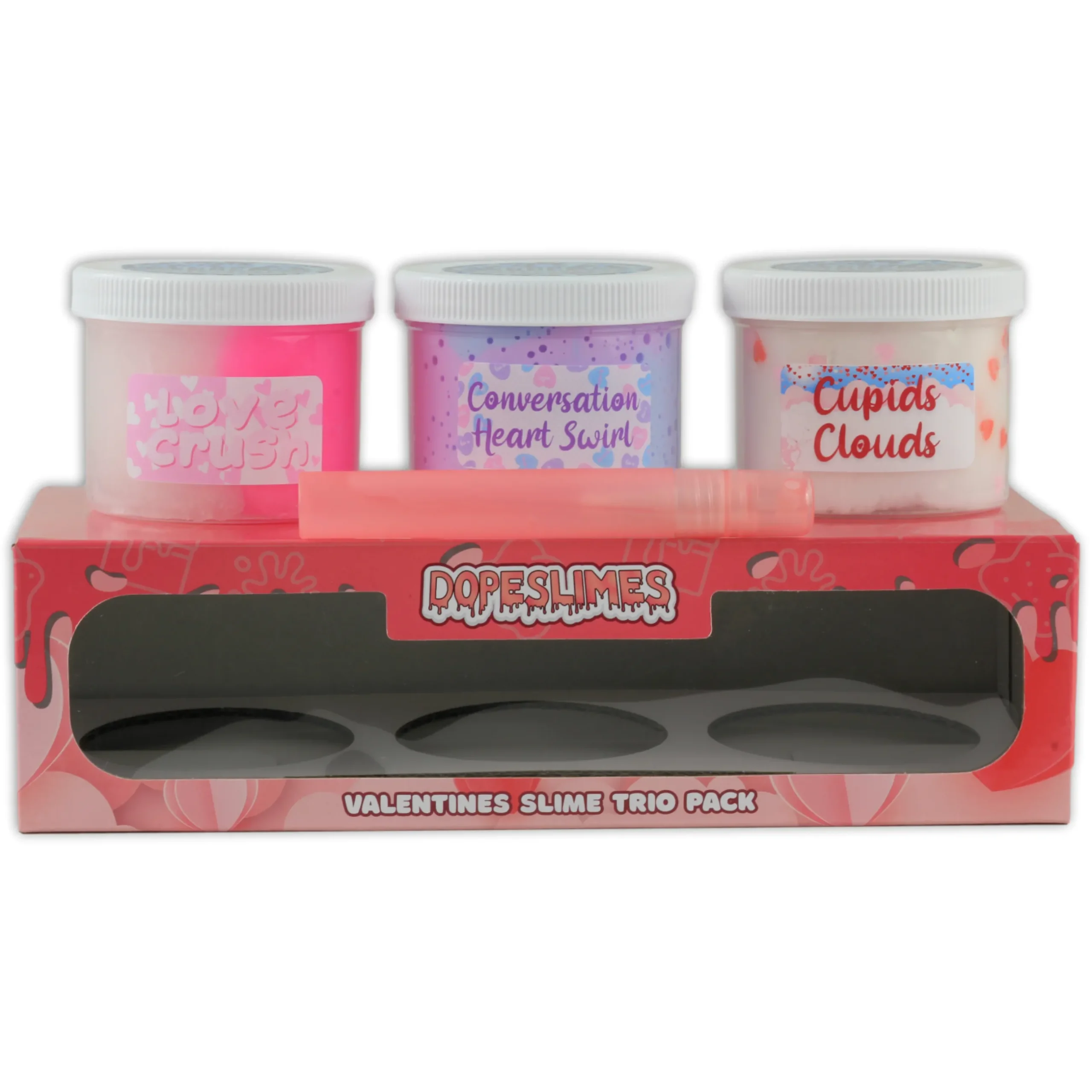 Cloud Slime|Butter Slime>Dope Slime Valentines Trio Slime Pack