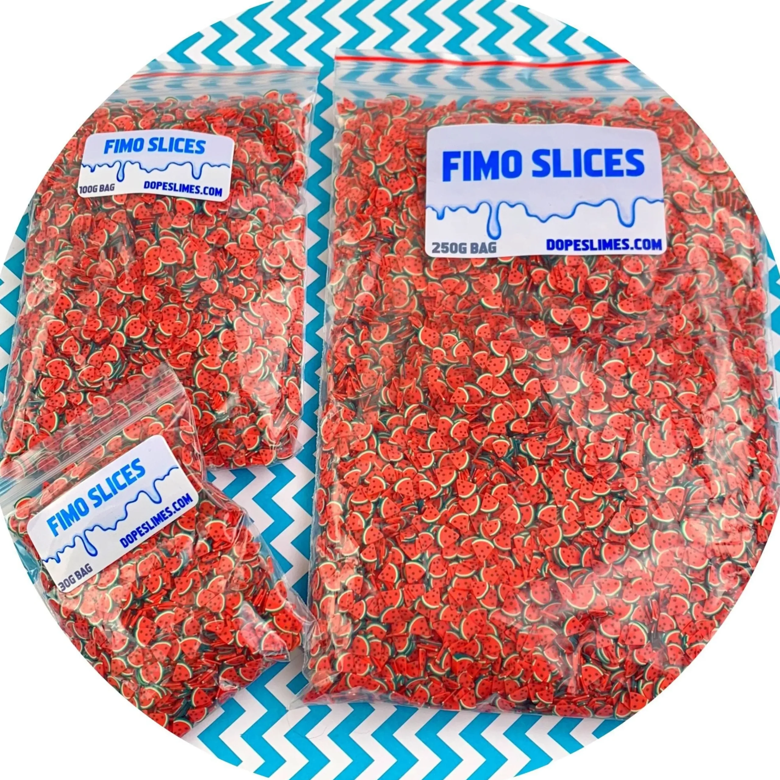 Slime Fimo Slices>Dope Slime Watermelon Fimo Slices