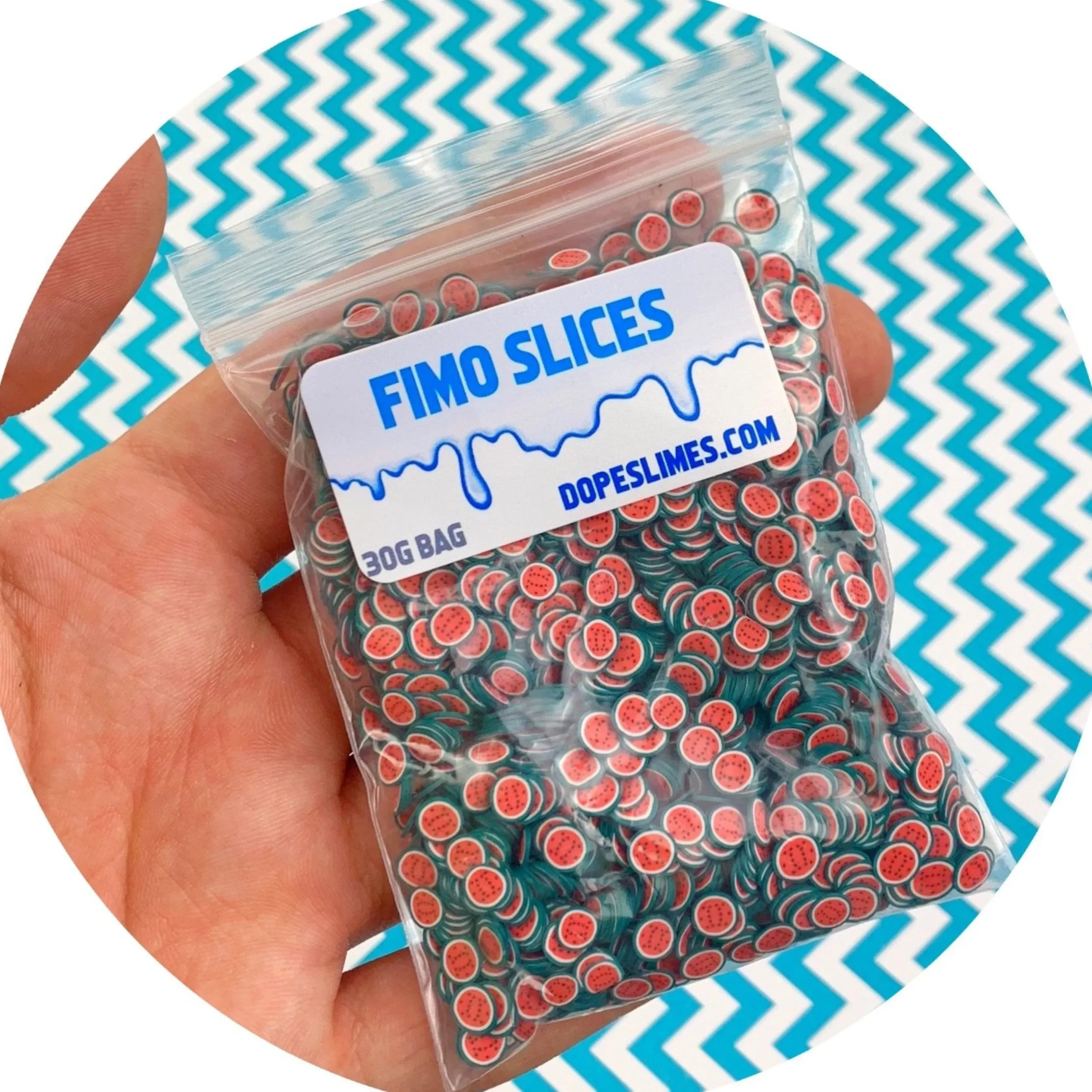Slime Fimo Slices>Dope Slime Watermelon Fimo Slices V2