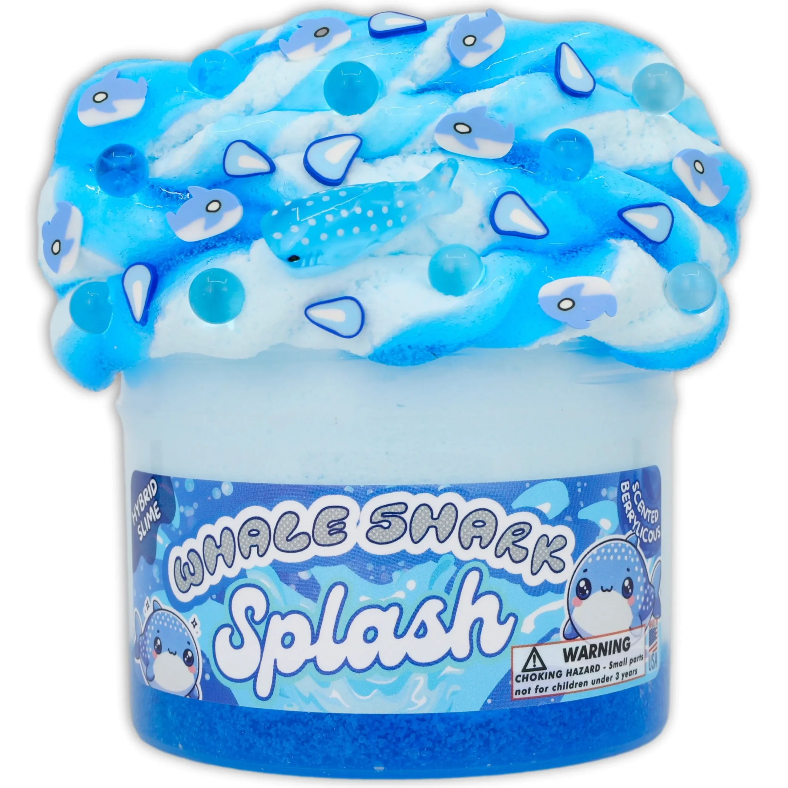 Butter Slime|Clear Base Slime>Dope Slime Whale Shark Splash