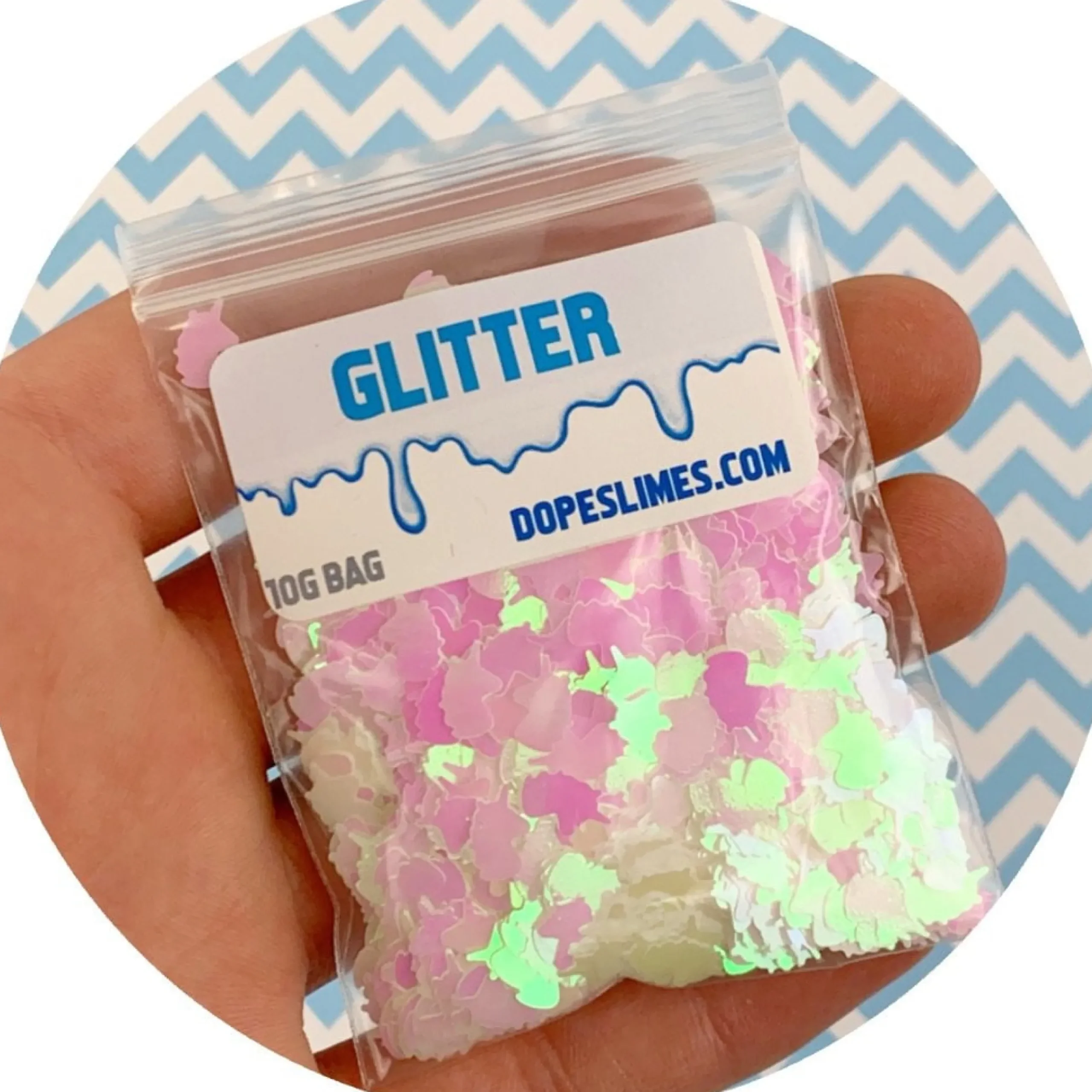 Slime Sprinkles|Slime Glitter>Dope Slime White Holographic Unicorns