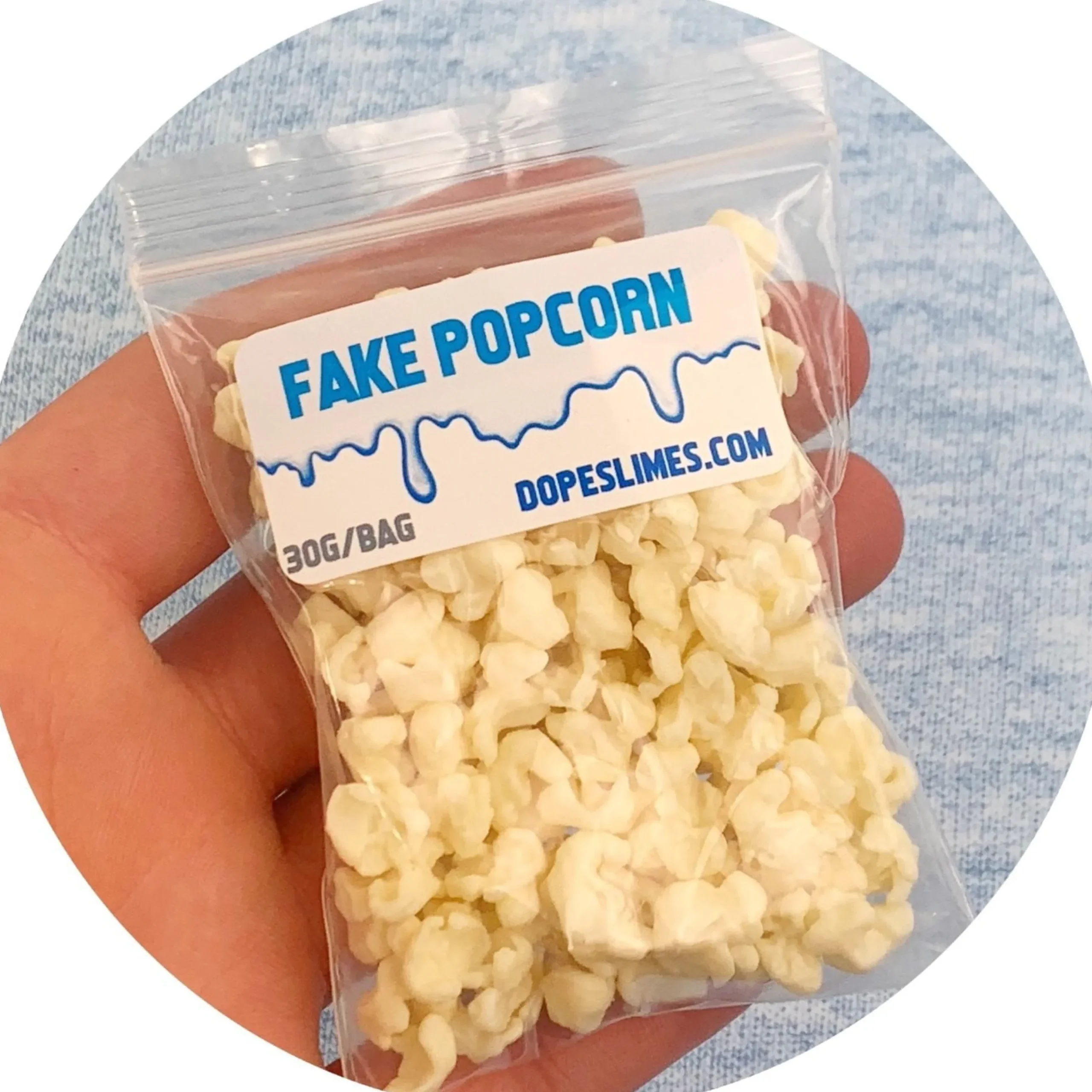 Slime Charms|Other Slime Supplies>Dope Slime White Mini Popcorns