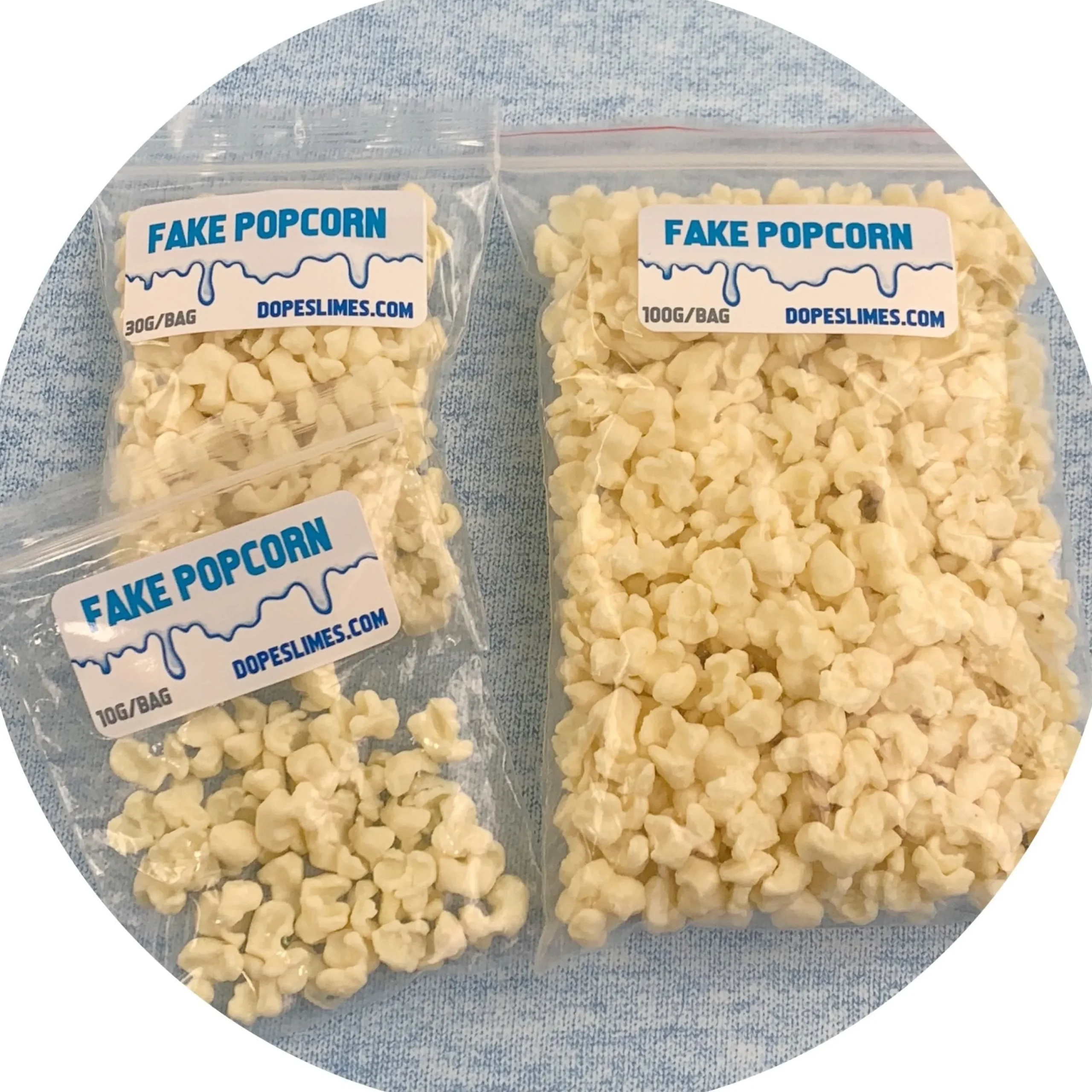 Slime Charms|Other Slime Supplies>Dope Slime White Mini Popcorns