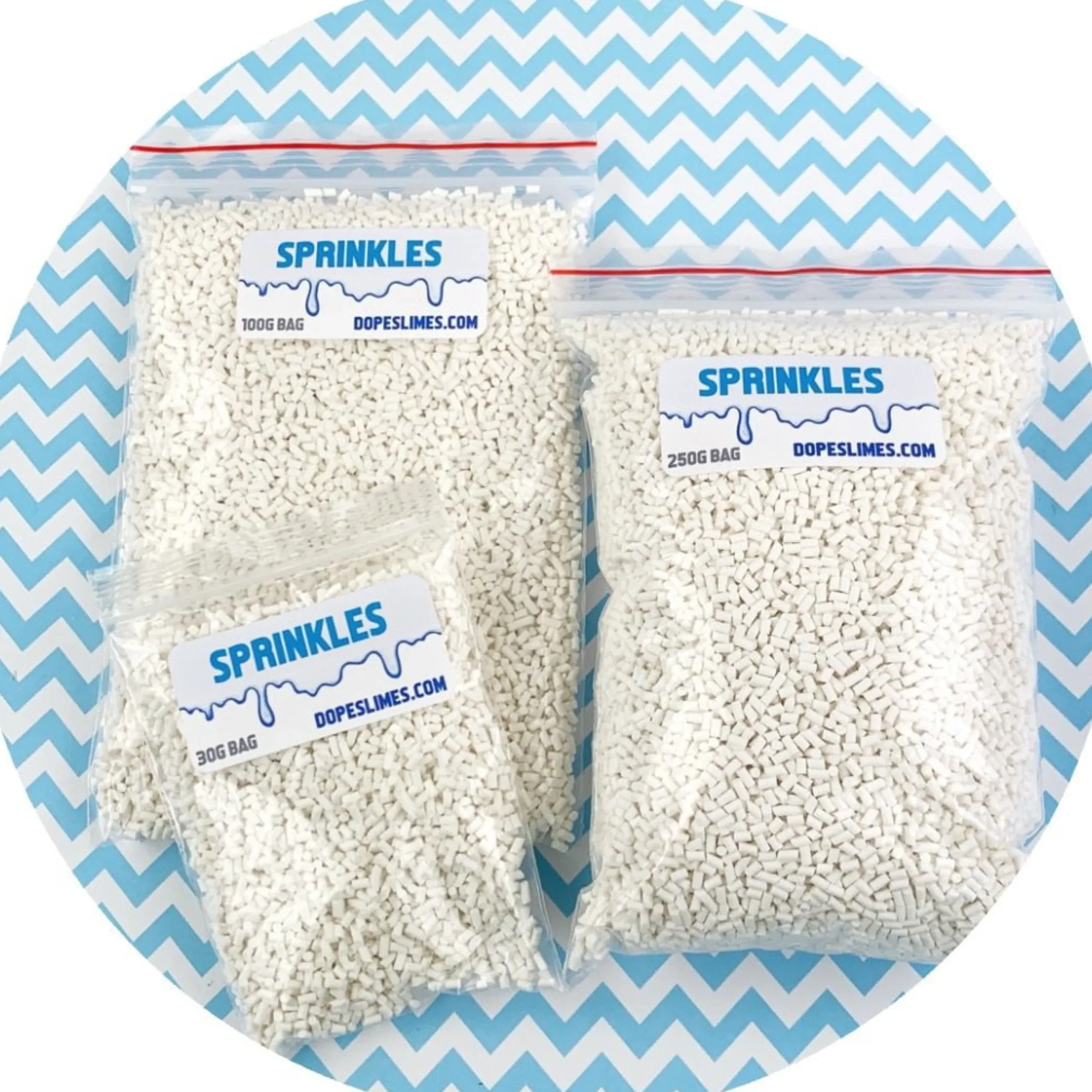 Slime Sprinkles>Dope Slime White Sprinkles